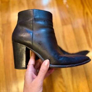 All Saints Black Leather Booties